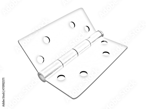 assembly metal hinges. Pencil drawing