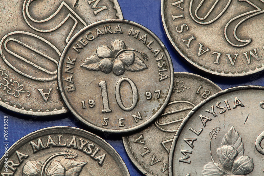 Naklejka premium Coins of Malaysia