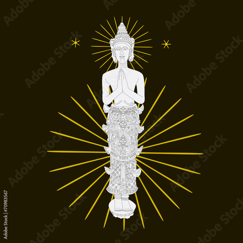 iluustration temple wall pattern art background