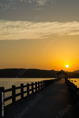 sunrise at the pier in phuket Thailand