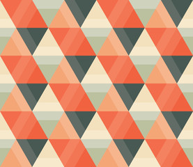 Ingelijste posters Oranje patronen Geometrisch hexagoon patroon modern  © miketea88