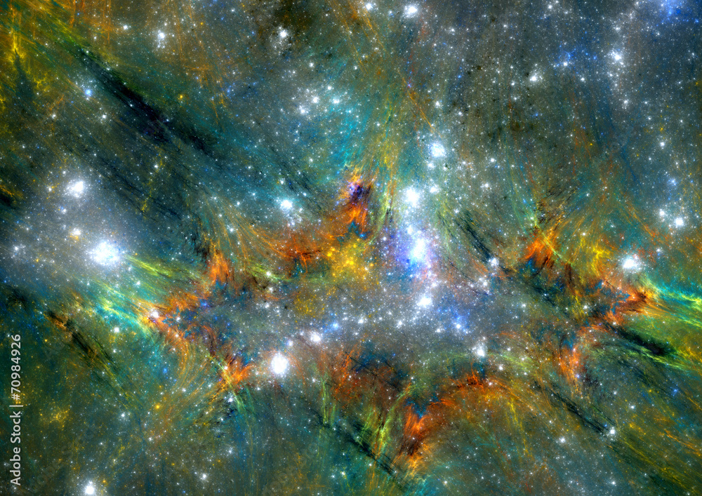 Obraz premium Fantasy space nebula