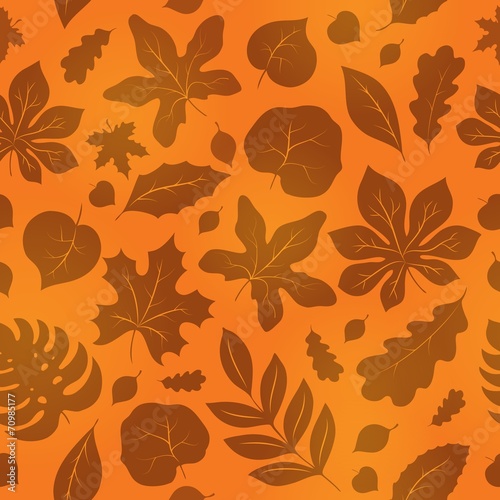 Seamless background with leaves 1