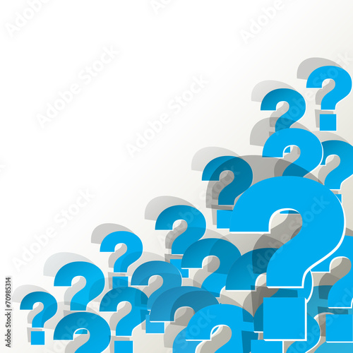 Fragezeichen Ecke unten rechts blau