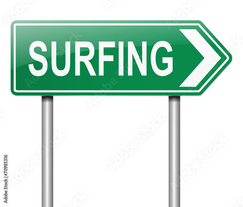 Surfing concept.