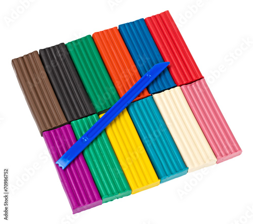 plasticine set  isolated on white background