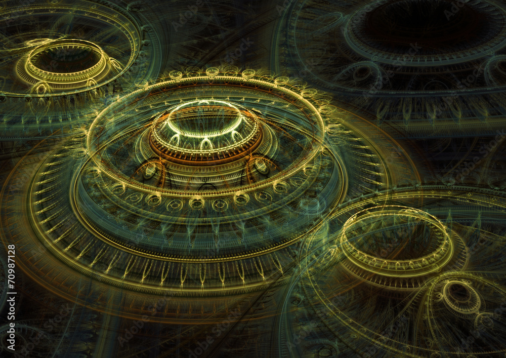 Fototapeta premium 3D rendered mechanical background