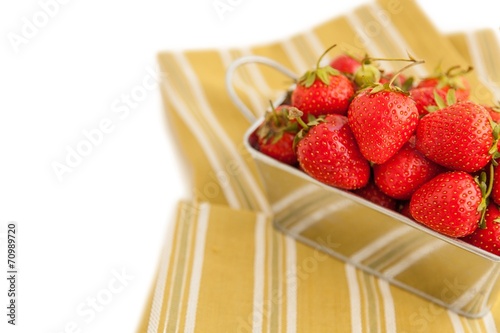 Gardening background: sweet strawberries