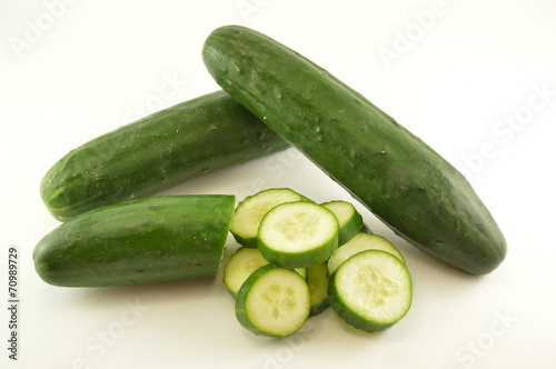 Cucumber isolated on white background