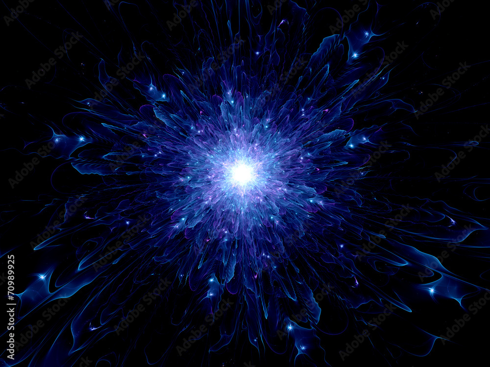 Naklejka premium Fractal flower in space