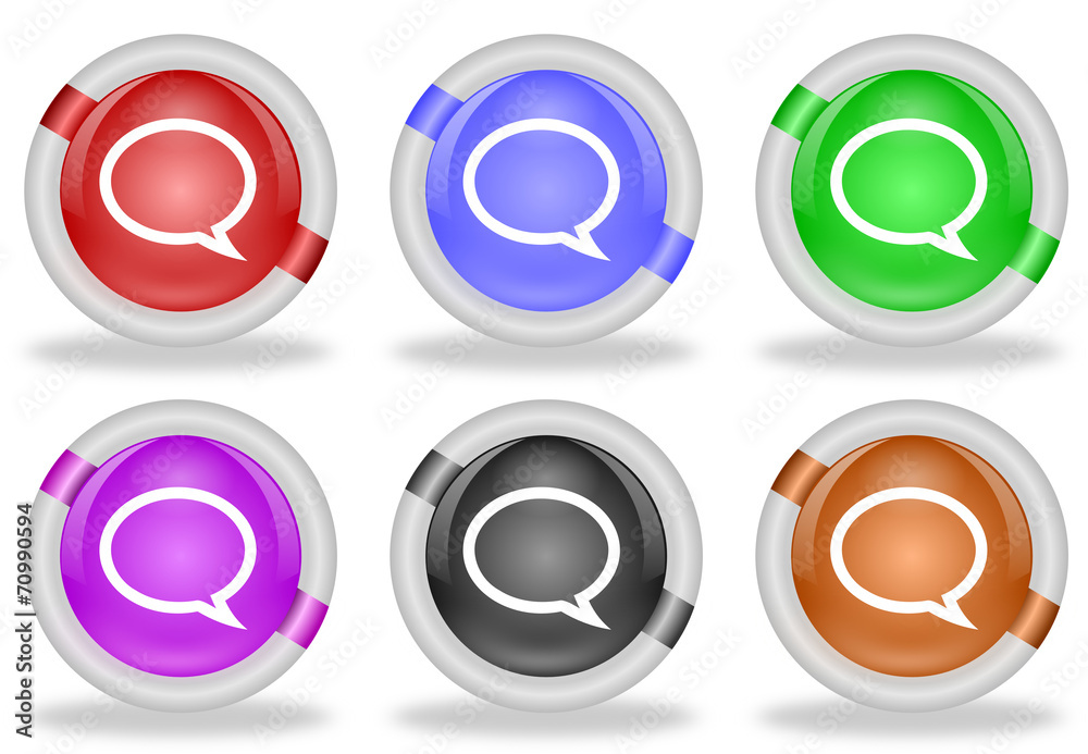 Discussion Chat Speech Bubble Web Icon Button Discussion Chat Speech Bubble Web Icon Button