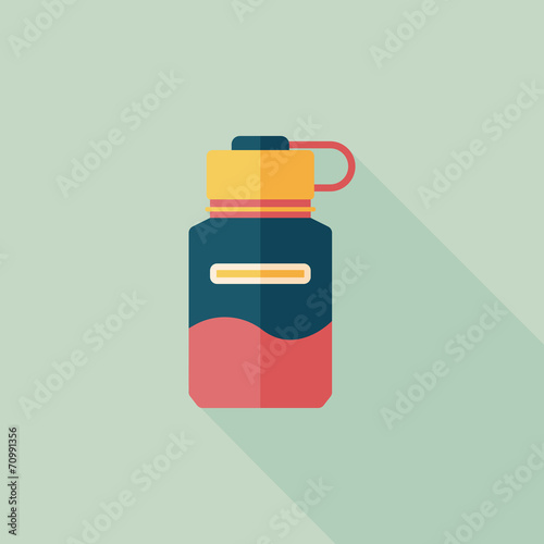 sports water bottle flat icon with long shadow,eps10