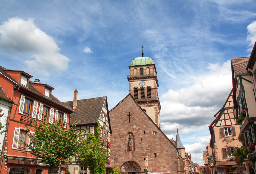 Eglise sainte Croix, Kaysersberg, Alsace, Haut Rhin