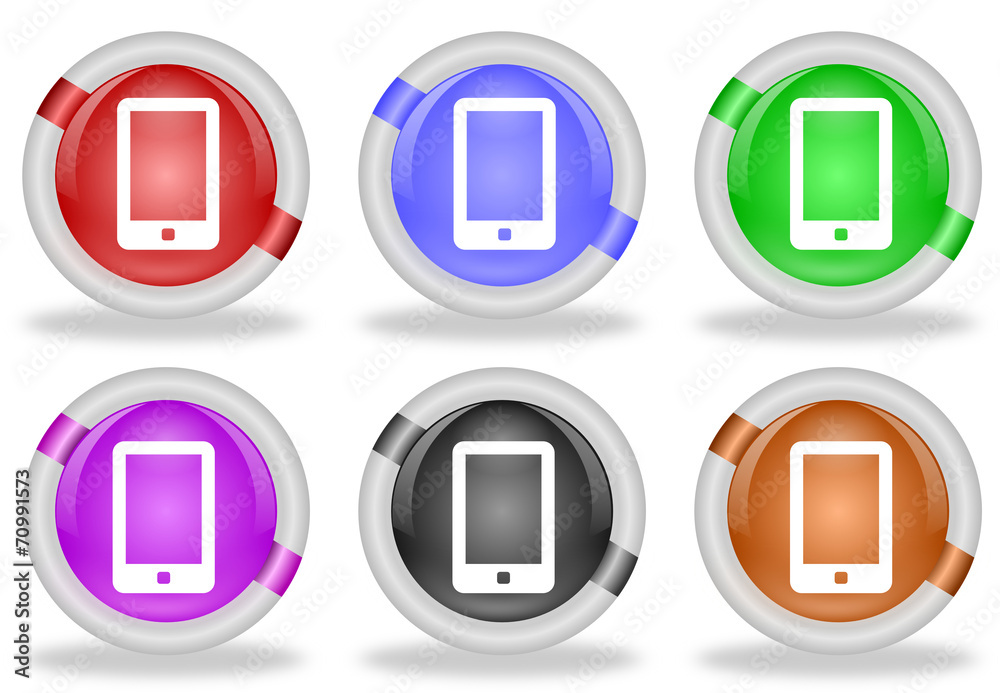 Touchscreen Smartphone Web Icon Button Touchscreen Smartphone Web Icon Button