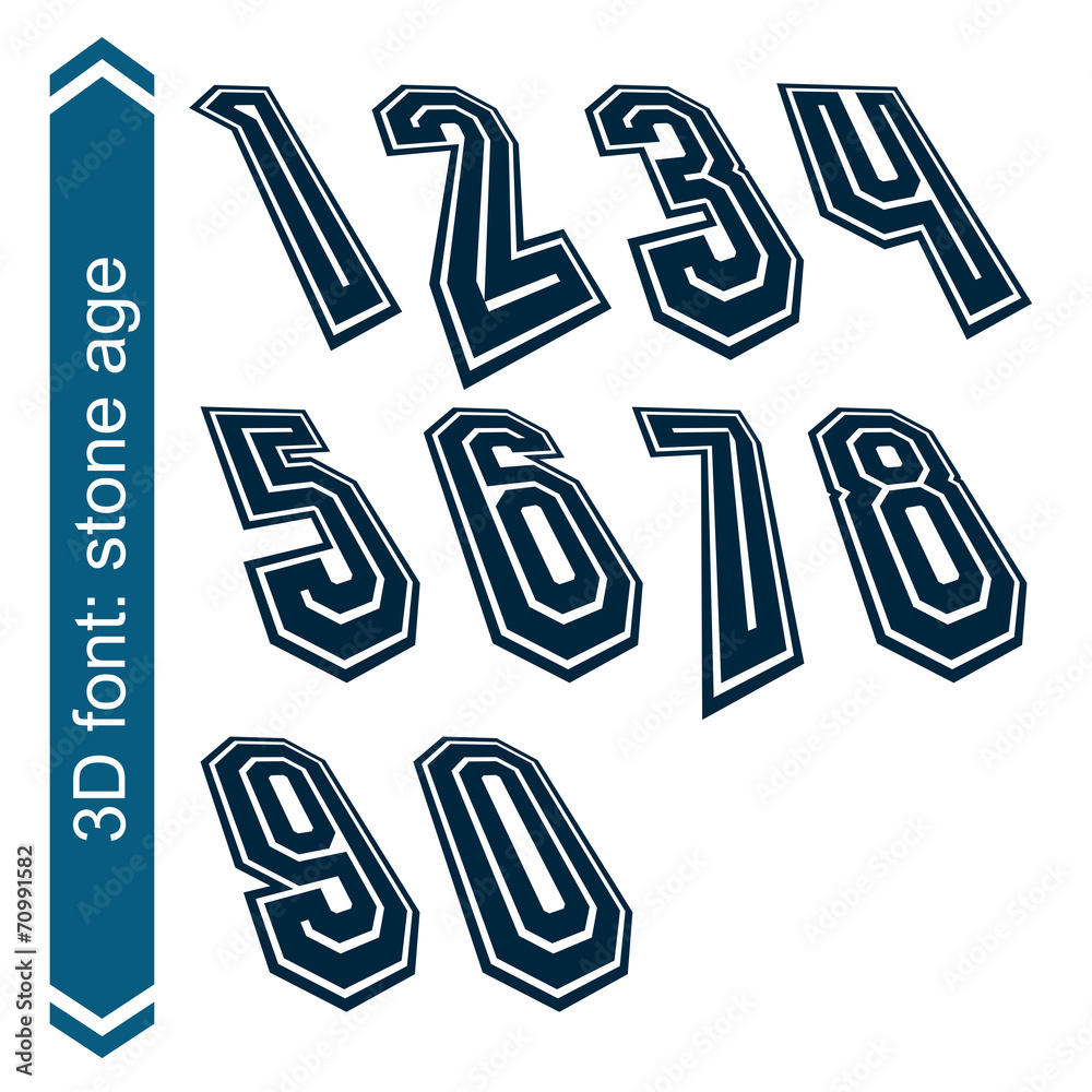 Rotated smooth dimensional numbers, vector geometric numeration. Stock