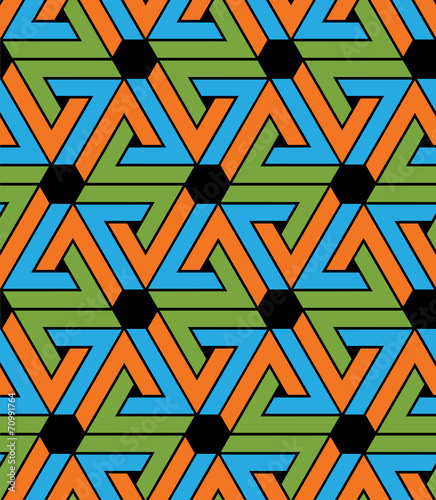 Geometric zigzag seamless pattern  endless ethnic vector backgro