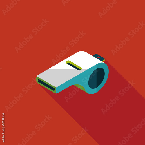whistle flat icon with long shadow,eps10