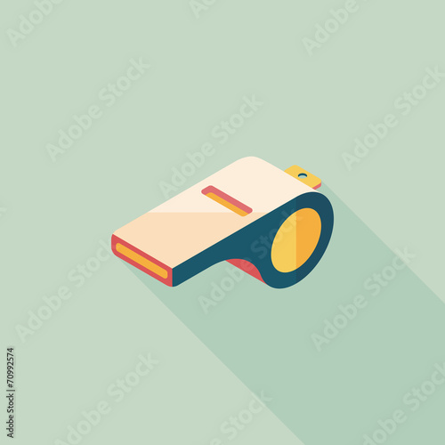 whistle flat icon with long shadow,eps10