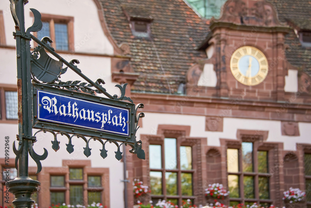 Rathausplatz (Town hall square), Freiburg im Breisgau, Germany