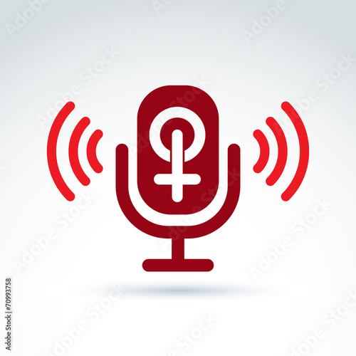 Microphone with a red femal...
