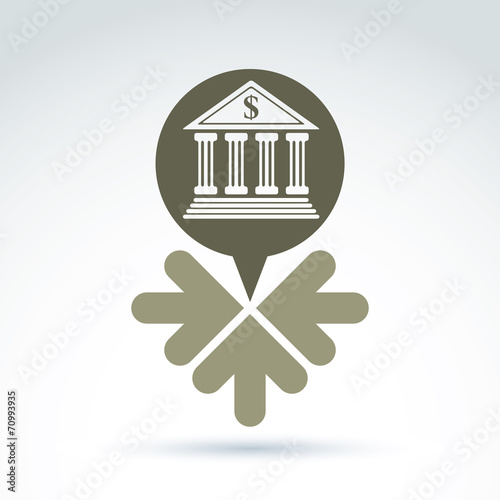 Vector banking symbol, reve...