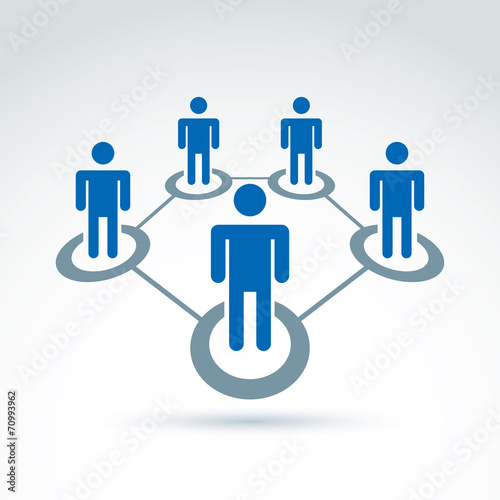 Social network vector illustration, people relationship icon, co