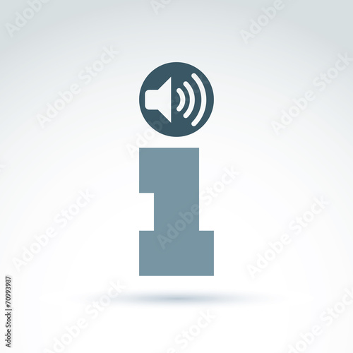 Vector loudspeaker sign wit...