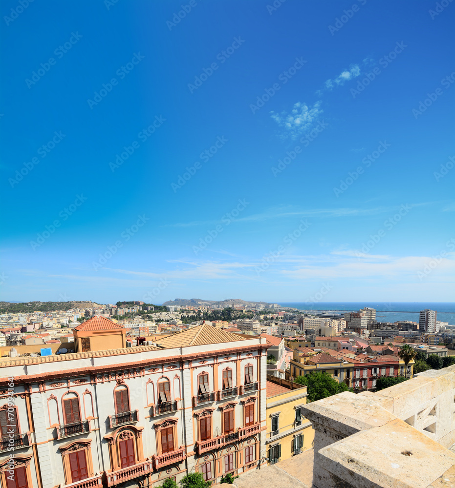 Cagliari under a blue sky