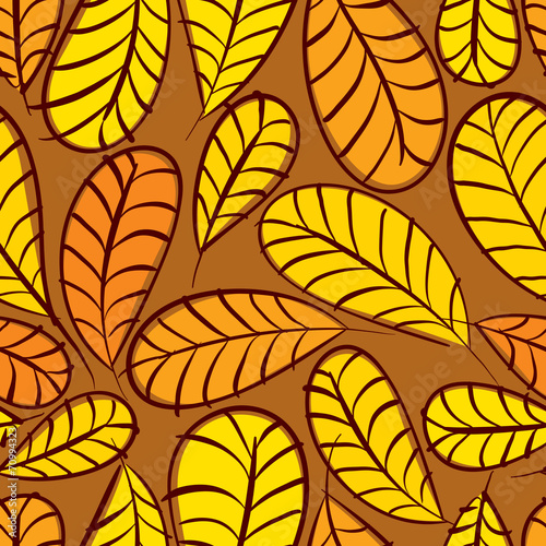 Autumn leaves seamless pattern  floral vector seamless backgroun