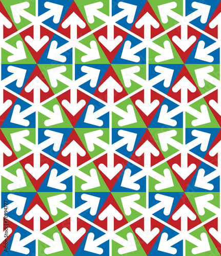 Bright extraordinary geometric seamless pattern with triangles a photo