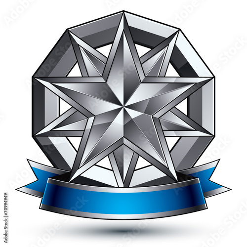 Vector classic emblem isolated on white background. Aristocratic