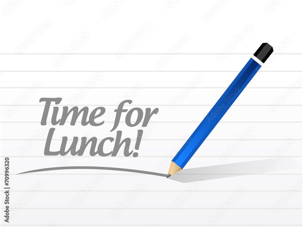time for lunch message illustration design time for lunch message illustration design