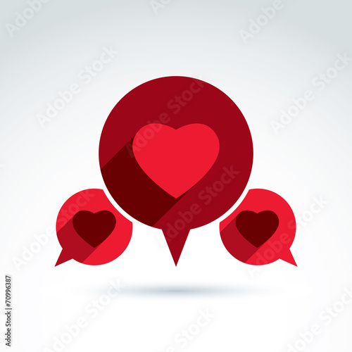 Heart over the speech bubbl...