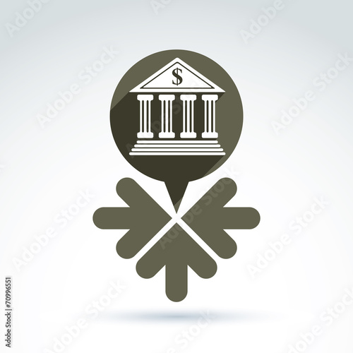 Vector banking symbol, reve...
