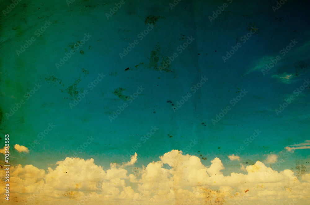 blue sky background with tiny clouds