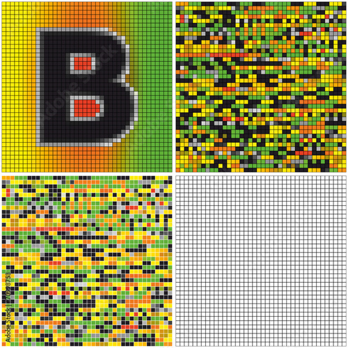 Letter B (mixed mosaic)