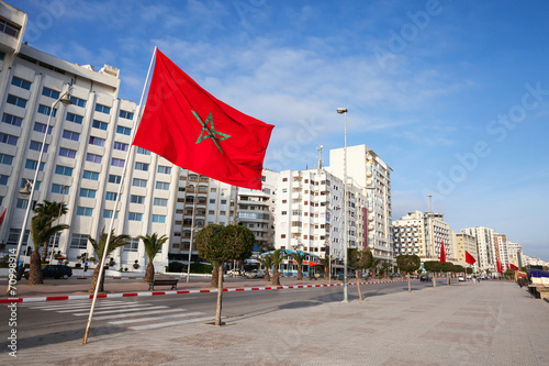 Avenue Mohammed VI in new part of Tangier, Morocco