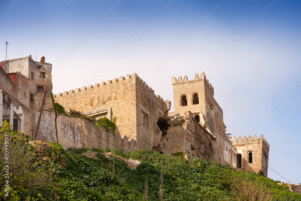 Ancient fortress ruins in Medina of Tangier, Morocco