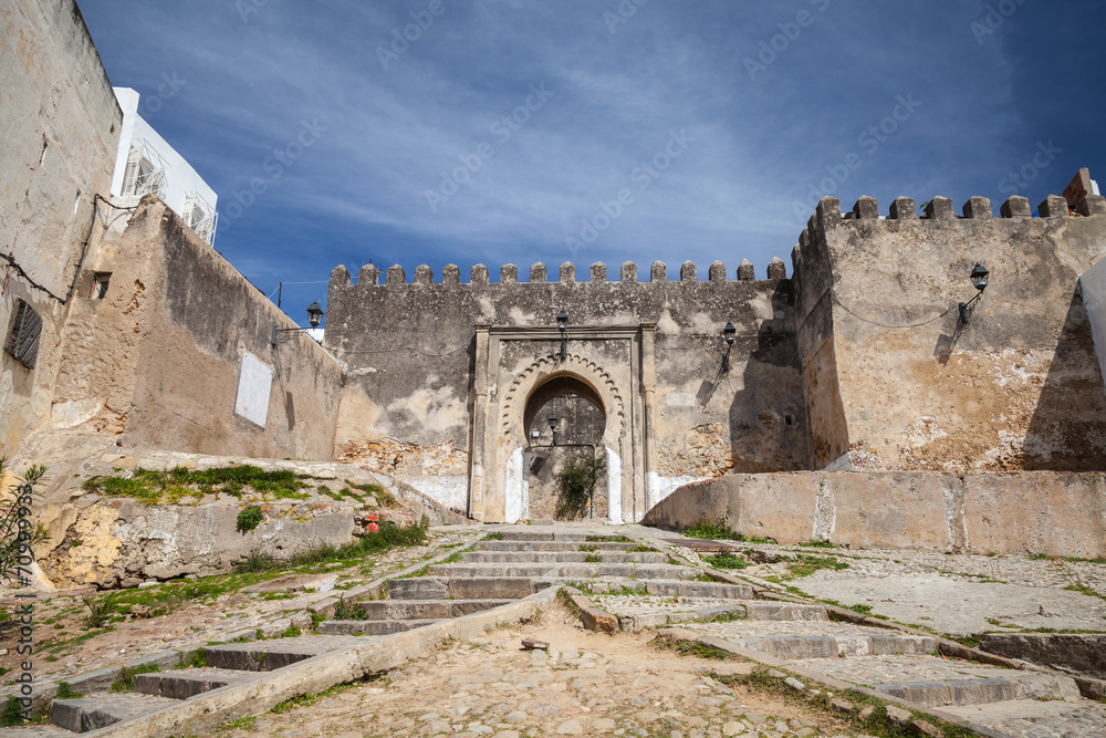 Ancient fortress in Madina. Old part of Tangier town, Morocco