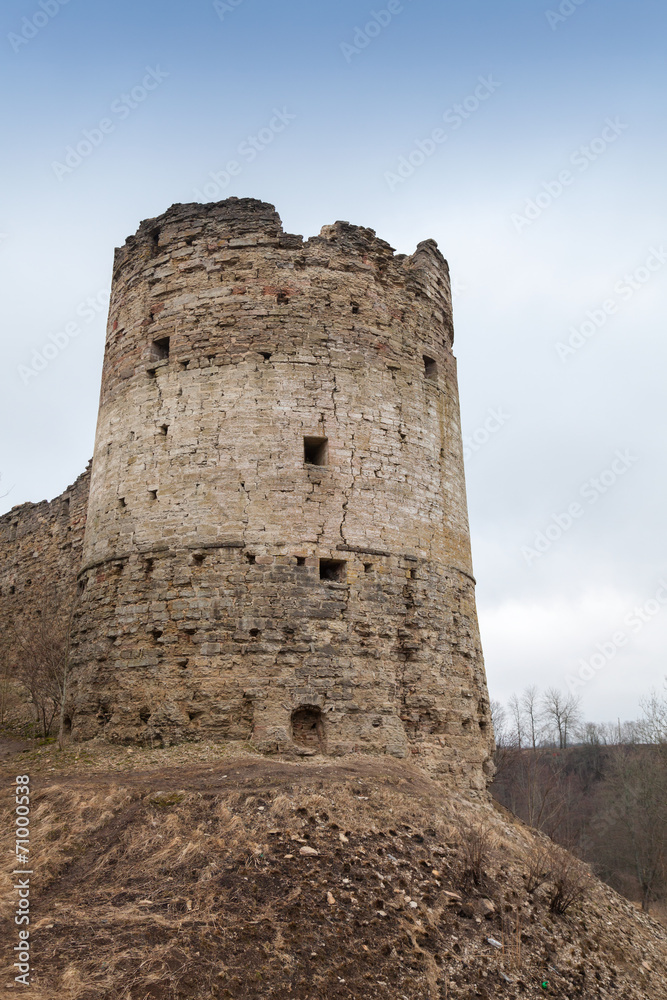 Tower of Koporye Fortress, old village in Leningrad Oblast, Russ