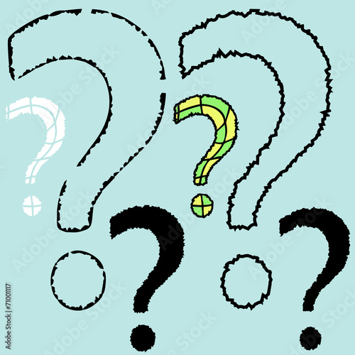 Set of question-mark