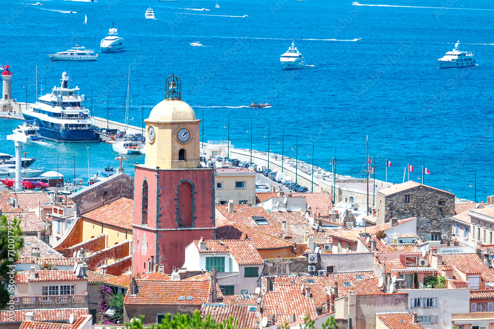 Φωτογραφία View of the bay of Saint-Tropez, France