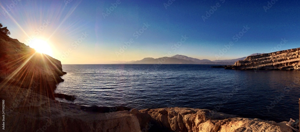 Fotografie Sonnenunternang in Matala - Kreta