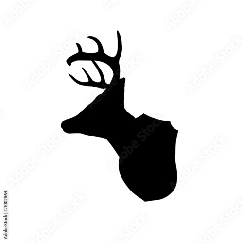 Mounted deer head silhouette