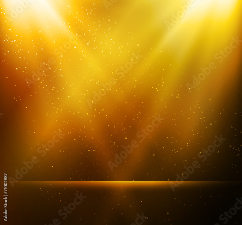 Abstract magic gold light background