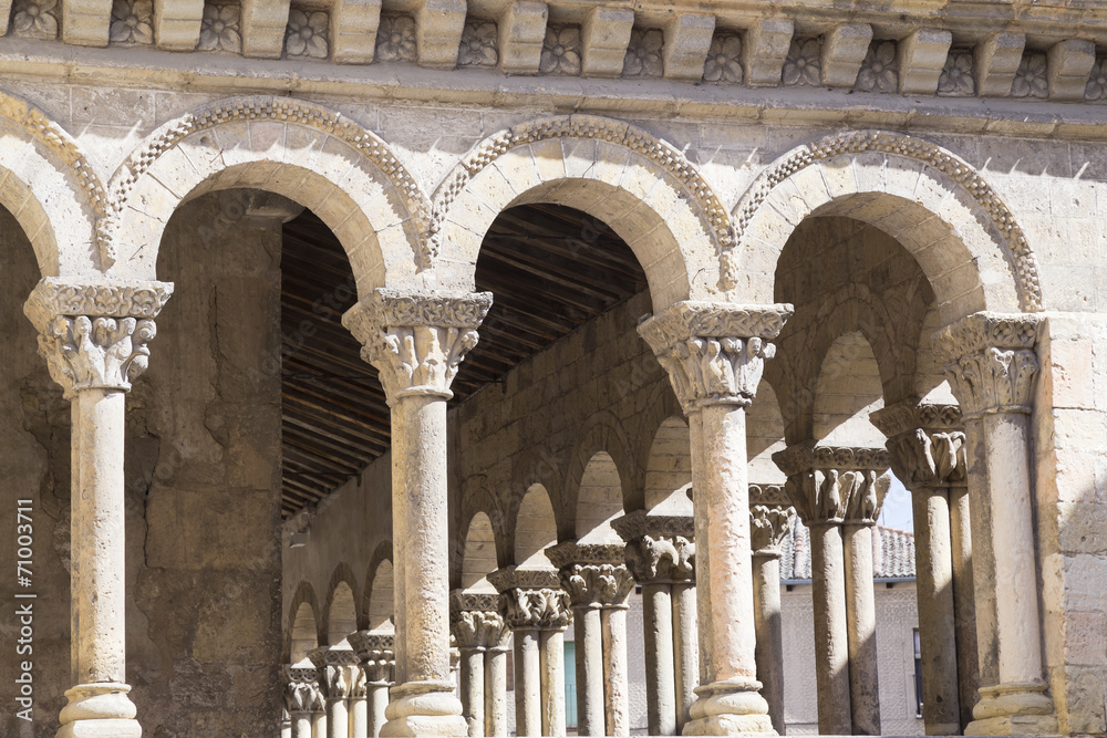Romanesque columns segovia, Spain Romanesque columns segovia, Spain