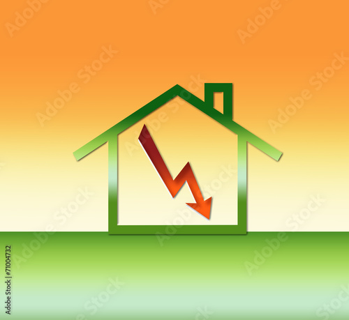 Haus mit Stromsymbol