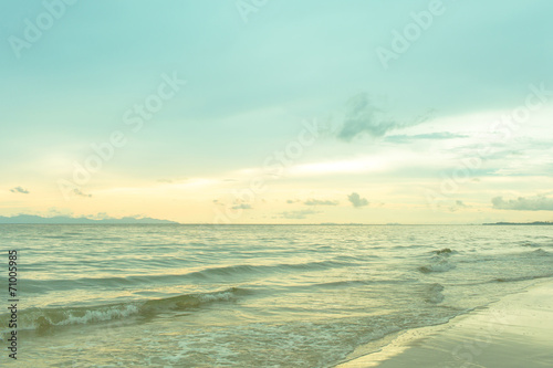 Seascape with pastel tone at twilight time. © thisisdraft