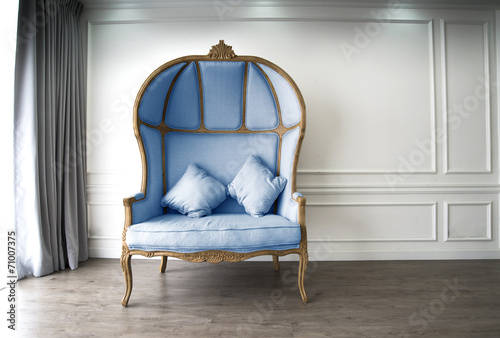 Blue half-dome sofa