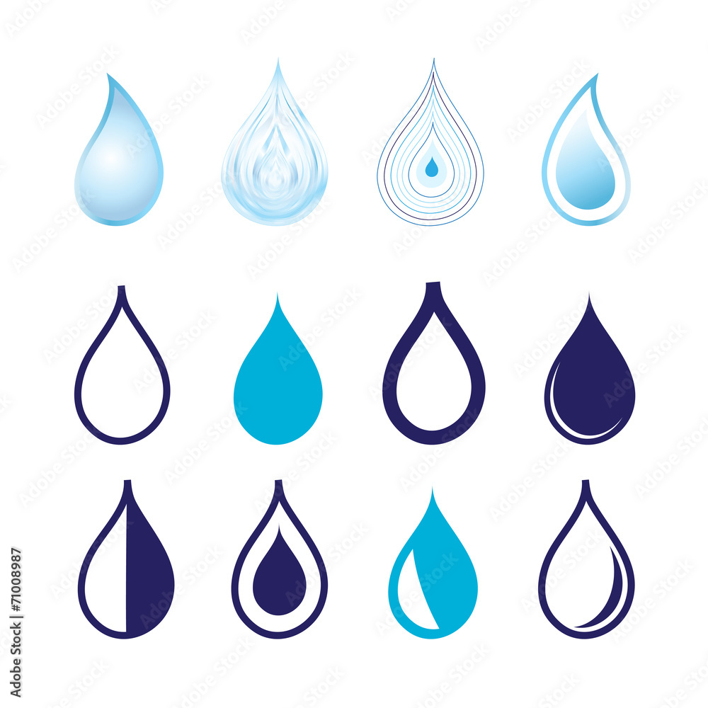Set different graphics water drops Set different graphics water drops